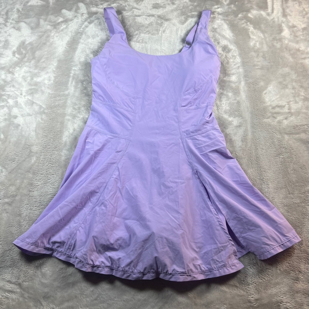 POPFLEX Women S Active Dress Lavender Purple Built-in Shorts Adjustable Straps